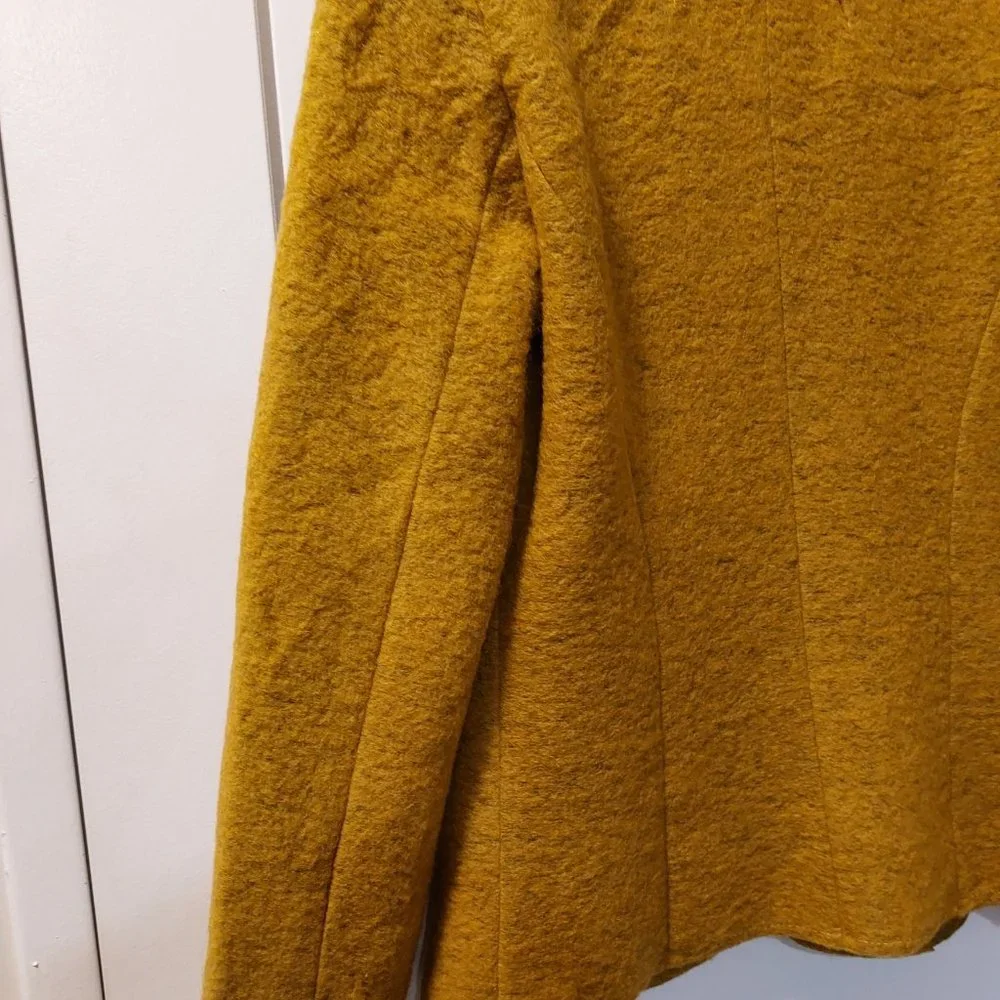 MARISA & MARIE Italian Made Wool Blend Tailored Blazer - Mustard - Size L/M - Picture 4 of 9